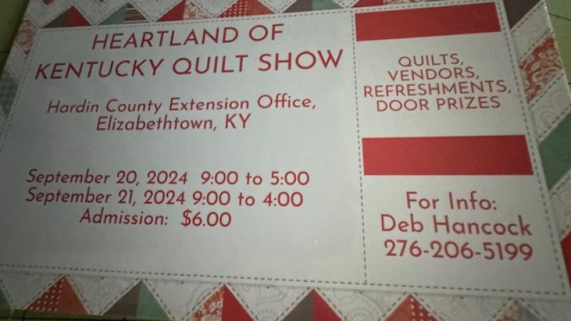 Heartland of Kentucky Quilt Show Flyer